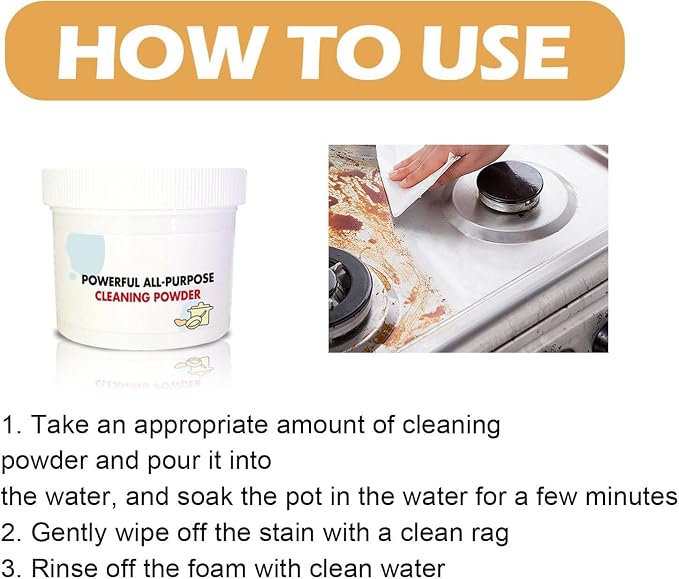 Kitchen Foam Rust Remover, Instant Cleaning Powder - Image 4