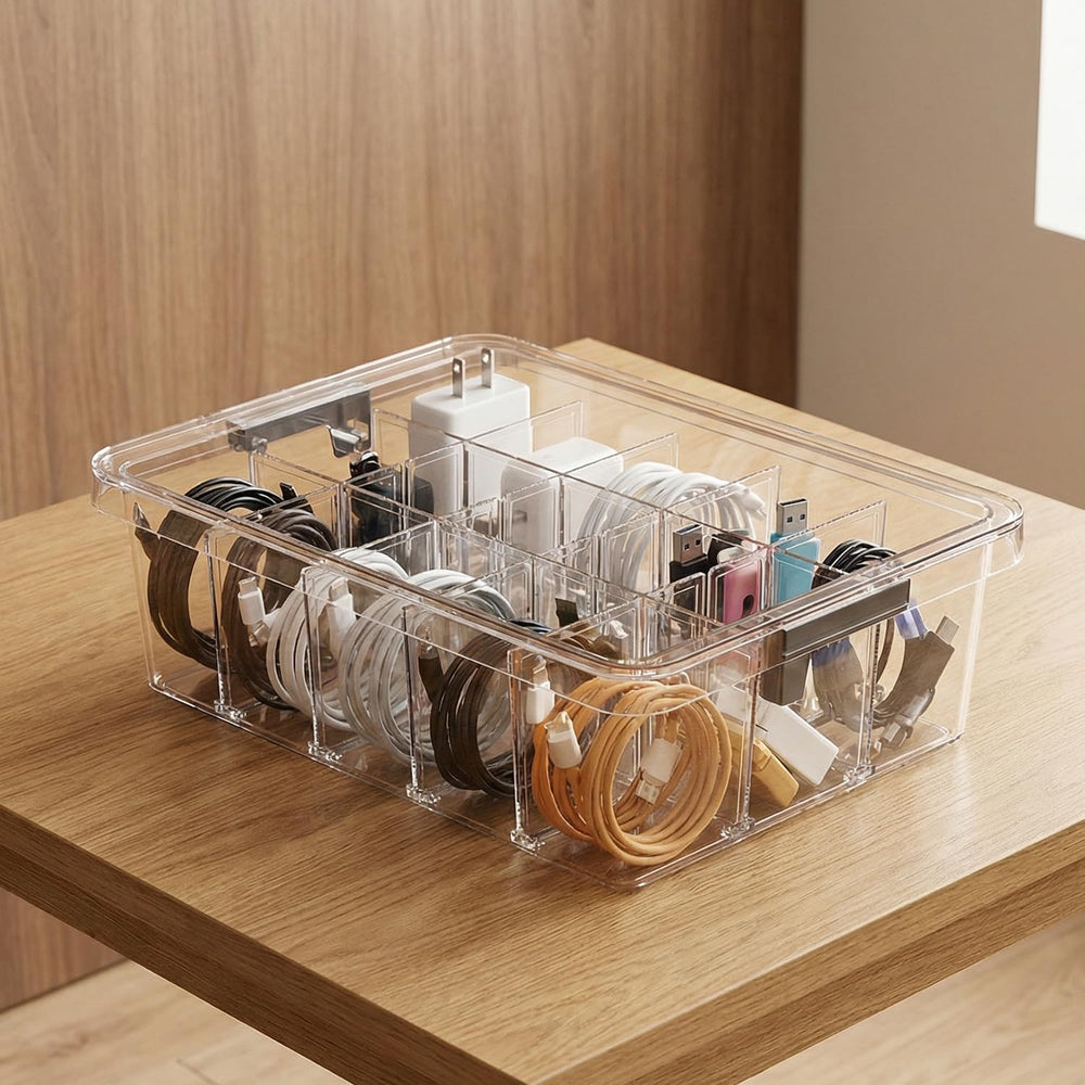 Socks Bra Underwear Drawer Organizer for Closet, 2 PCS Plastic Storage Box wi...