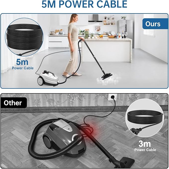 Steam Cleaner, Powerful Heavy Duty Canister Steamer - Image 8