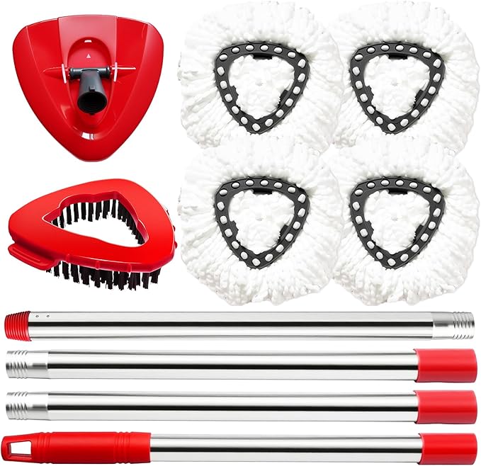 Spin Mop Head and Brush Replacement Compatible by Pkulater