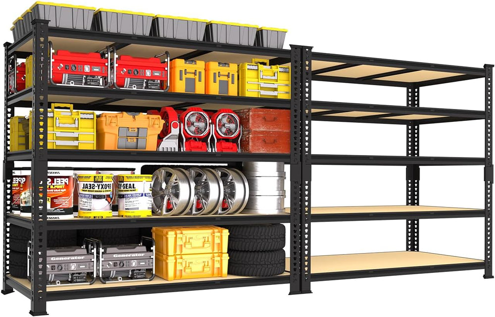 PrimeZone 3250 LBS Heavy Duty Garage Storage Shelves Adjustable Shelf, 2PCS