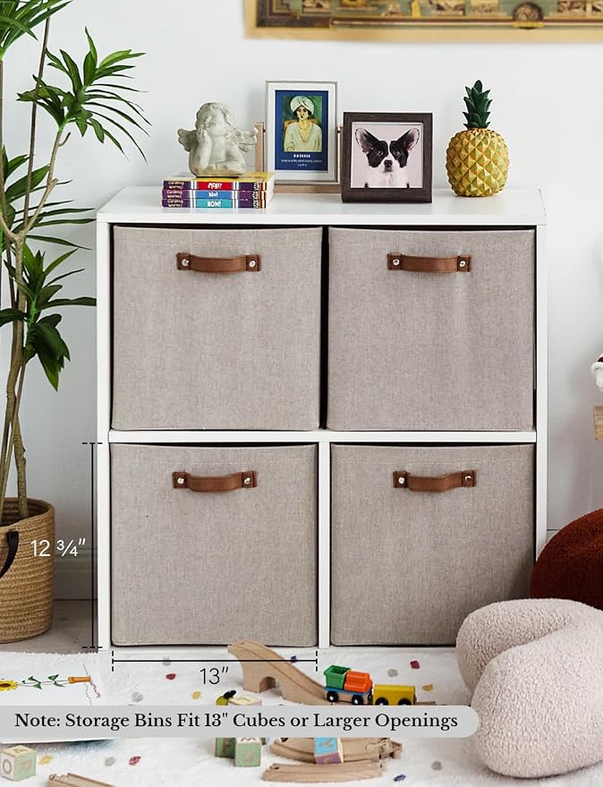 StorageWorks 13x13 Inches Storage Cube, Fabric Storage Bins - Image 5