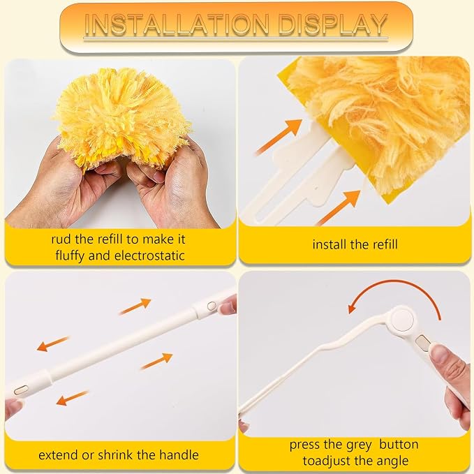 Duster Refills Compatible with Swiffer Duster, 360 Heavy Duty Multi Surface - Image 2