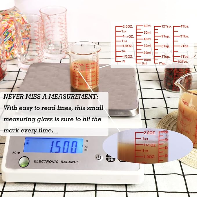 High Borosilicate Glass Measuring Cup-V-Shaped Spout，Glass Measuring Beaker - Image 4