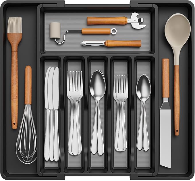 Lifewit Silverware Drawer Organizer, Expandable Utensil Tray by Lifewit