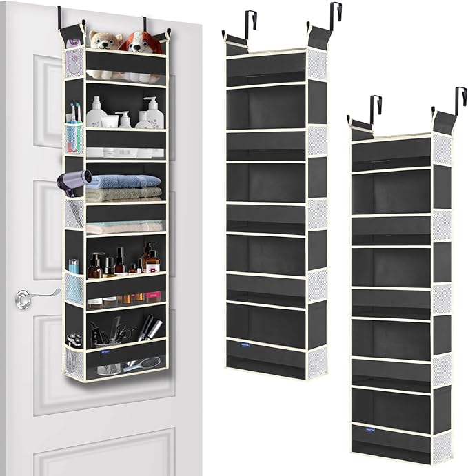 2 Pack Over The Door Hanging Organizer 5-Shelves and 10 Side Pockets, Over The by ROOMTALK