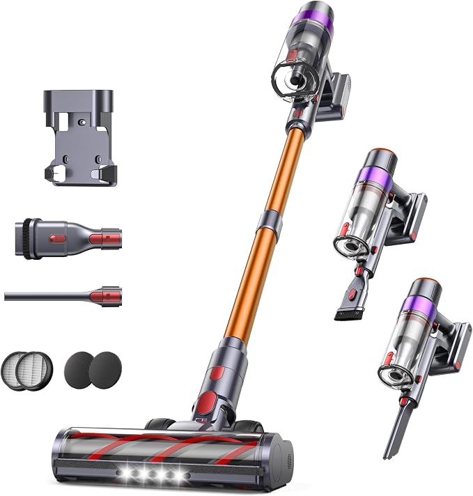 Fieety Cordless Vacuum Cleaner, 550W 45KPA Cordless Stick Vacuum Cleaner by Fieety