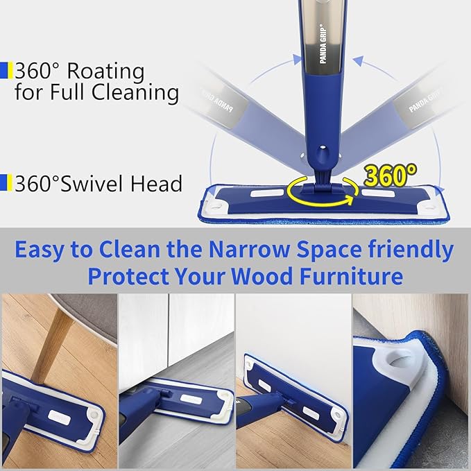 Mop for Multi-Purpose Floor Premium Spray Mop, 18 inch Professional Hardwood - Image 3