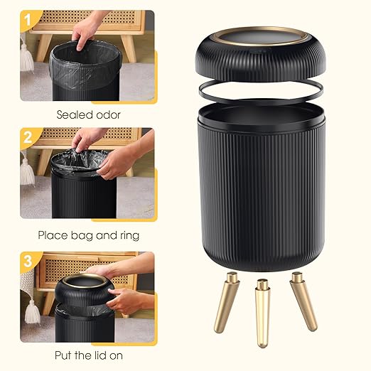 Bathroom Trash Can Automatic Touchless，3 Gallon Smart Motion Sensor Trash Bin - Image 5