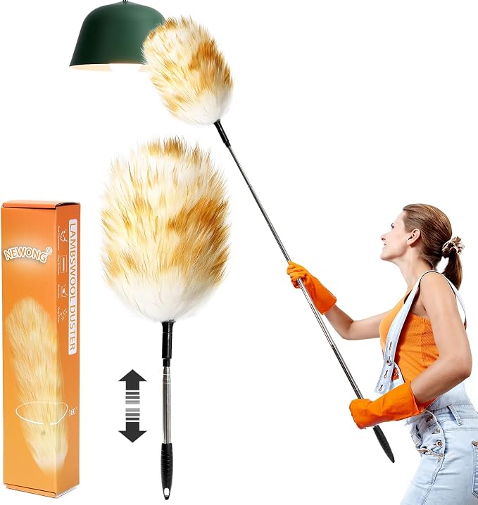Extendable Lambswool Duster 30-55inch by NEWONG