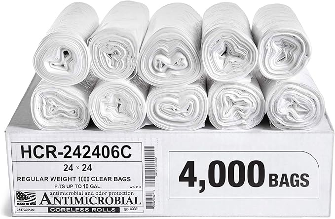 Aluf Plastics High Density Trash Bags, 10 Gallon, 6 Micron, by AlufPlastics