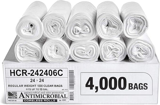 Aluf Plastics High Density Trash Bags, 10 Gallon, 6 Micron, by AlufPlastics
