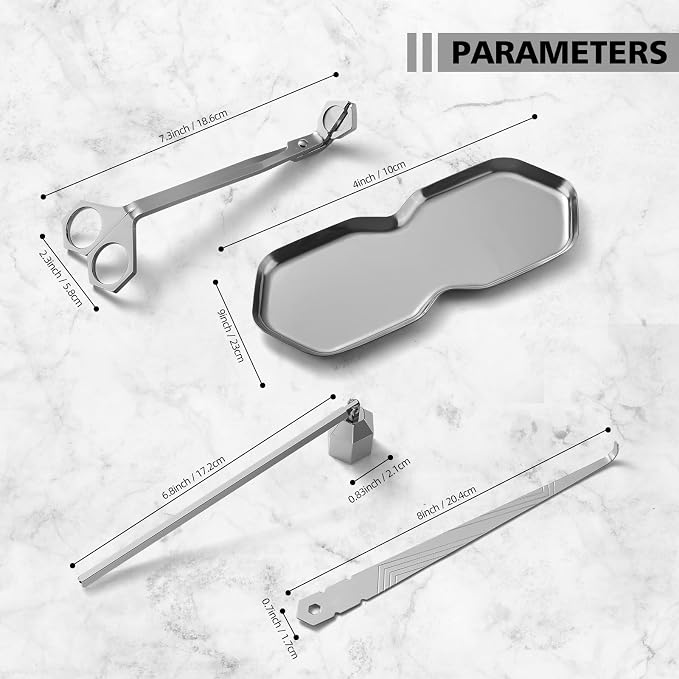 PATOISE 4 in 1 Candle Accessory Set, Wick Trimmer, Candle Snuffer, Wick Scoop - Image 6