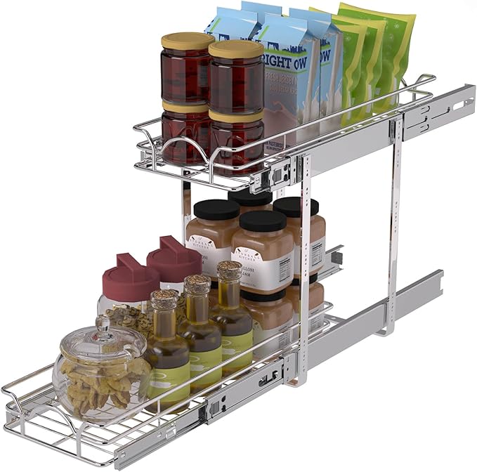 OCG 2 Tier Pull Out Cabinet Organizer, Pull Out Drawers by OCG