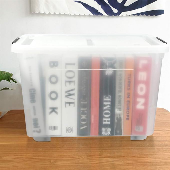 Bringer 4-Pack Large Clear Plastic Storage Box - Image 6