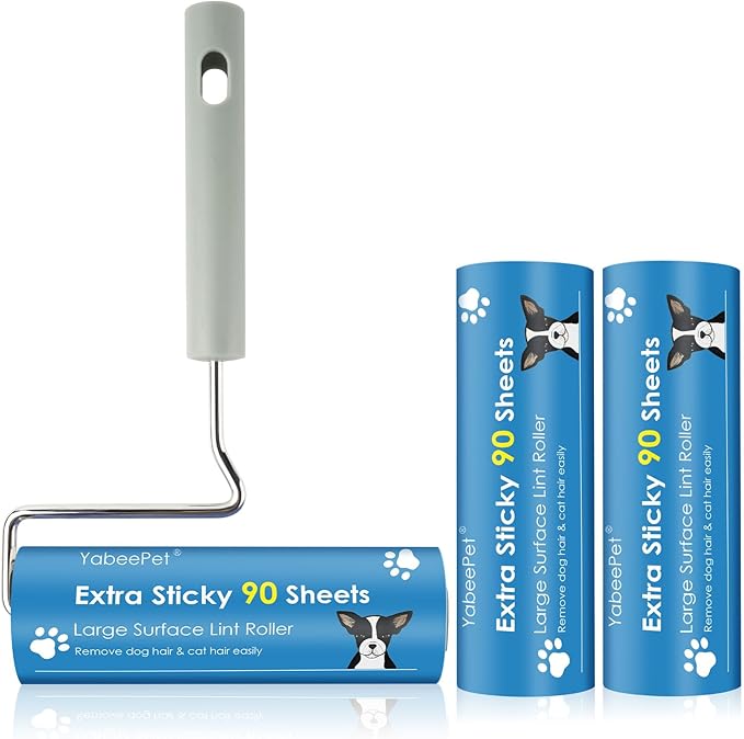 Extra Sticky Large Surface Lint Roller, 6.3'' Giant Lint Roller by Yabeepet