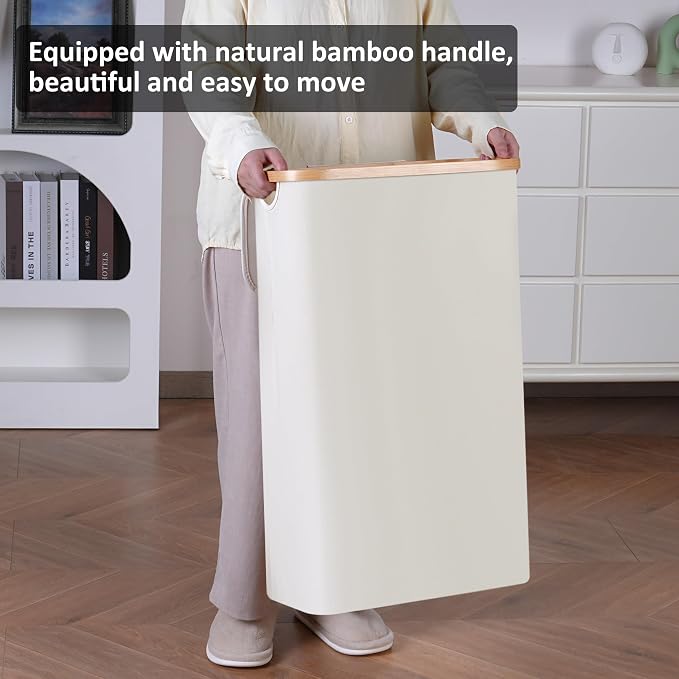 Slim Laundry Basket, 60L Laundry Hamper - Image 3