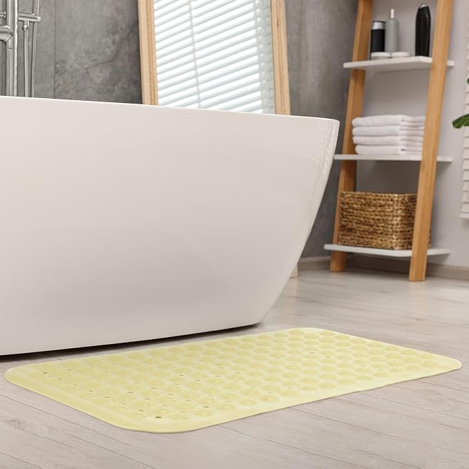 Dunzy 6 Pcs Non Slip Bath Mats 27.6x14.2 Inches TPE Bathtub Mats - Image 5