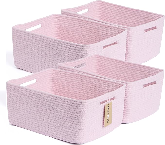 Large Storage Baskets for Organizing, Closet Shelf Baskets for Clothes Blanket by MiniArkStorageBasketsHome