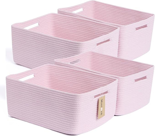Large Storage Baskets for Organizing, Closet Shelf Baskets for Clothes Blanket by MiniArkStorageBasketsHome