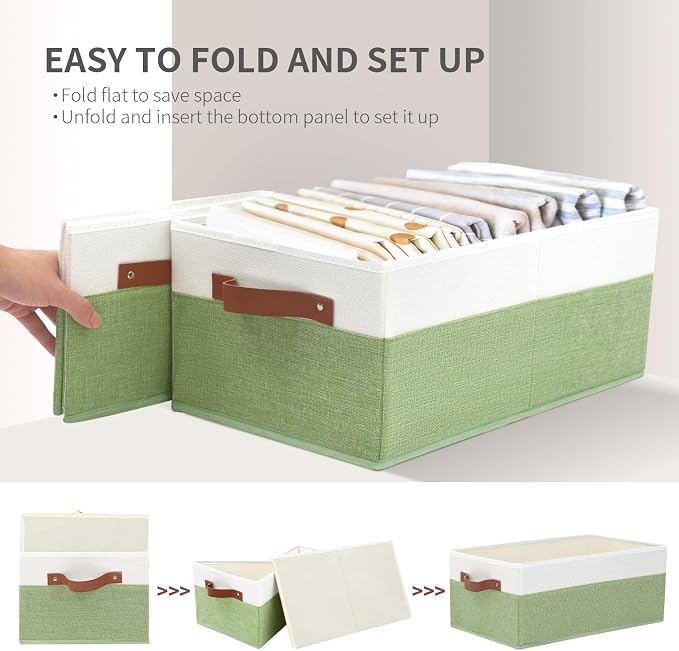 3 Pack Large Capacity Storage Bins Closet Organizer - Image 7