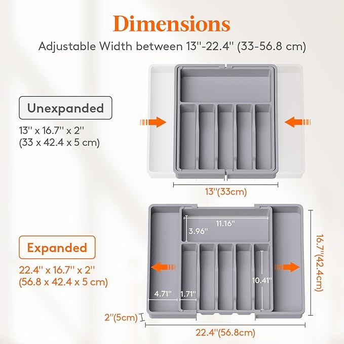 Lifewit Deep Silverware Drawer Organizer - Image 3