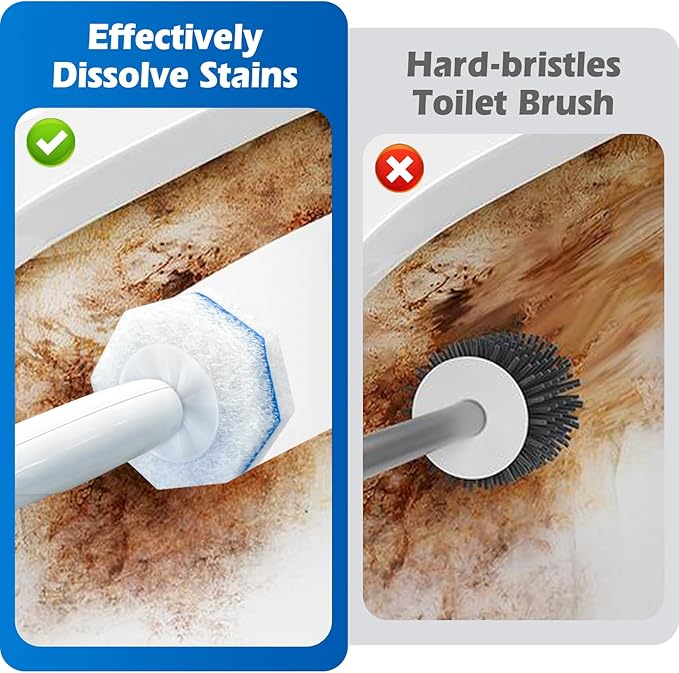 50 Count Upgraded Toilet Wand Refills | 2X Cleaning Power Toilet Bowl Cleaners - Image 4