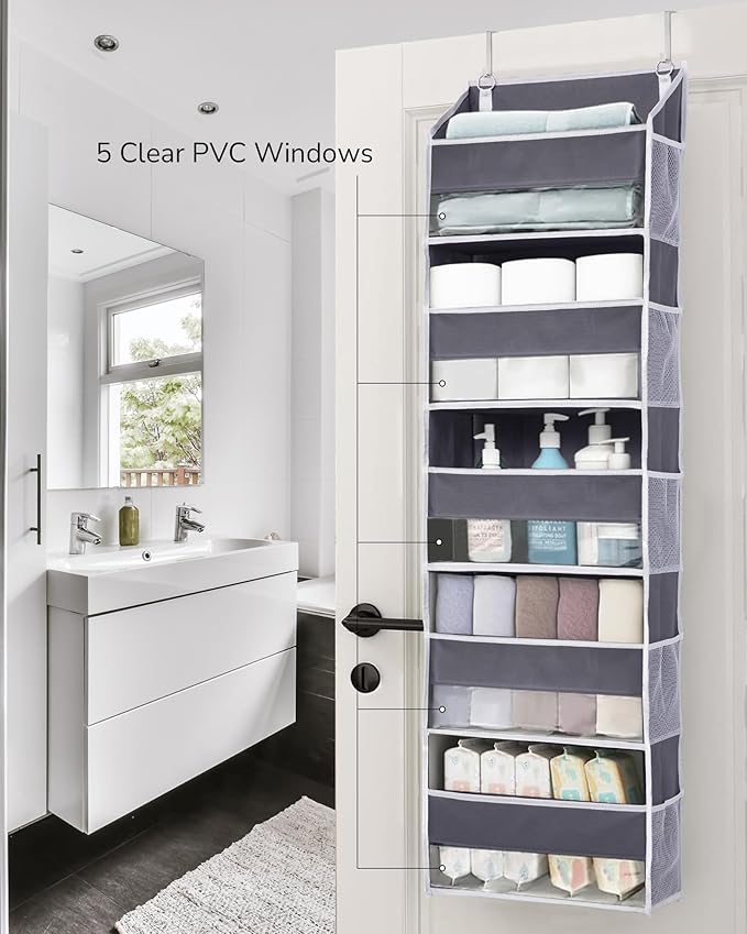 ULG 2 Pack 5-tier Over the Door Organizer Dark Gray - Image 3