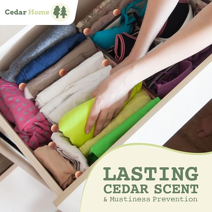 Cedar Blocks for Clothes Storage | Cedar Balls & Rings | Dresser Drawer - Image 4
