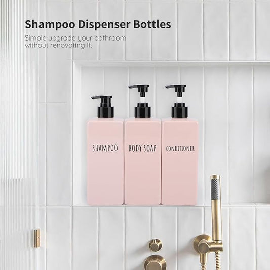 Segbeauty Refillable Shampoo and Conditioner Bottles, 500ml Empty Shower - Image 2
