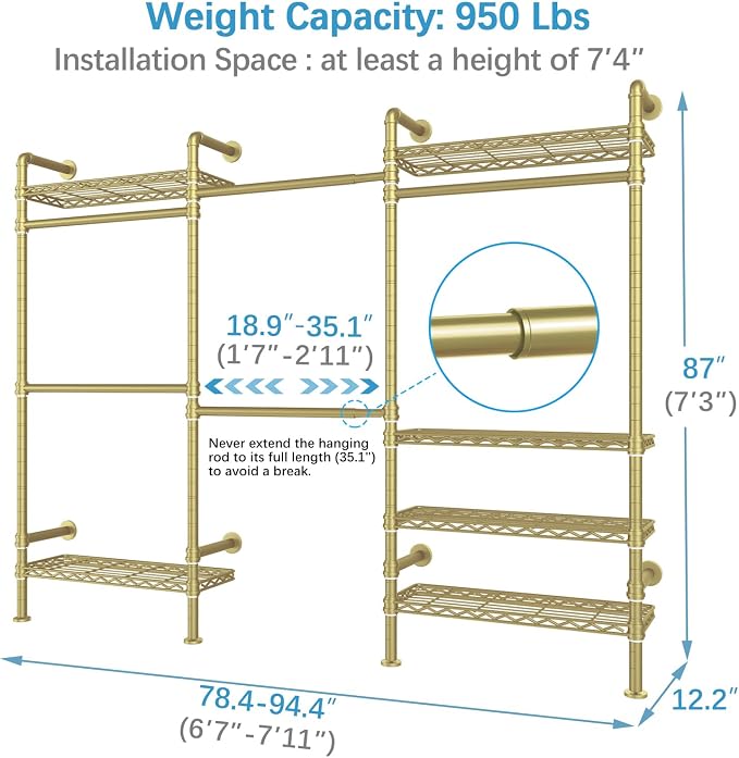 Timate F3 Garment Rack Heavy Duty Clothes Rack - Image 5