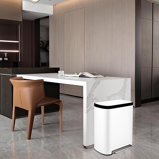 16 Gallon Dual Trash Can, Kitchen Recycling Bins - Image 8