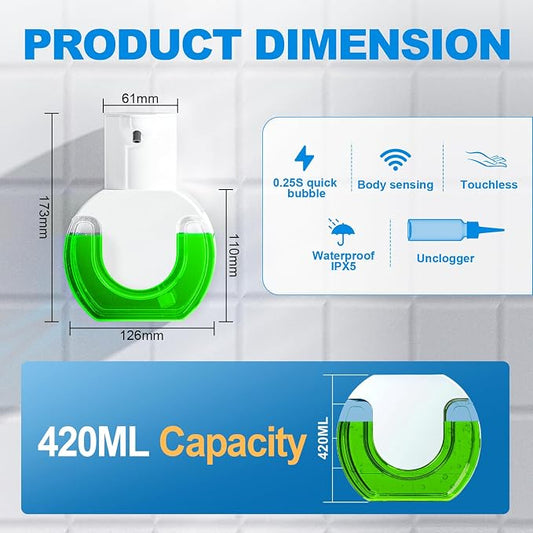 Automatic soap dispenser touchless 15oz/420ml Kitchen Dish Automatic Liquid - Image 2