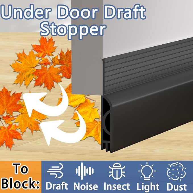 Under Door Draft Stopper, Self-Adhesive Door Sweep - Image 2