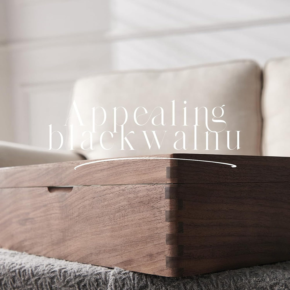 Beexchange Black Walnut Wooden Jewelry Box - Allwood, Handcrafted, Classic Je...