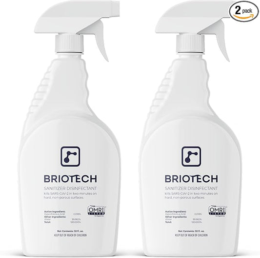 BRIOTECH Sanitizer Disinfectant Hypochlorous Spray, Kills 99.99% of Viruses & by BRIOTECHUSA