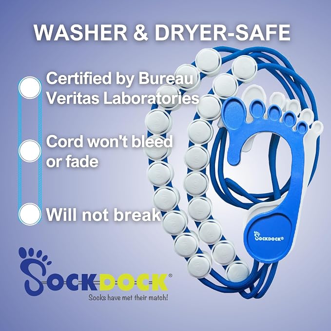 Sock Laundry Solution for Washing Drying & Storing Socks in Pairs, Clip & Hold - Image 5