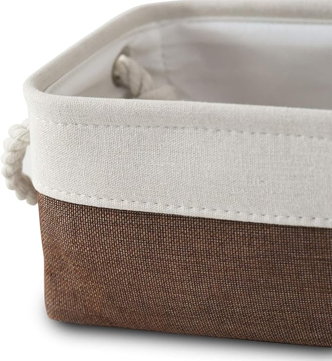 Small Storage Baskets for Shelves, Fabric Storage Baskets for Closet,