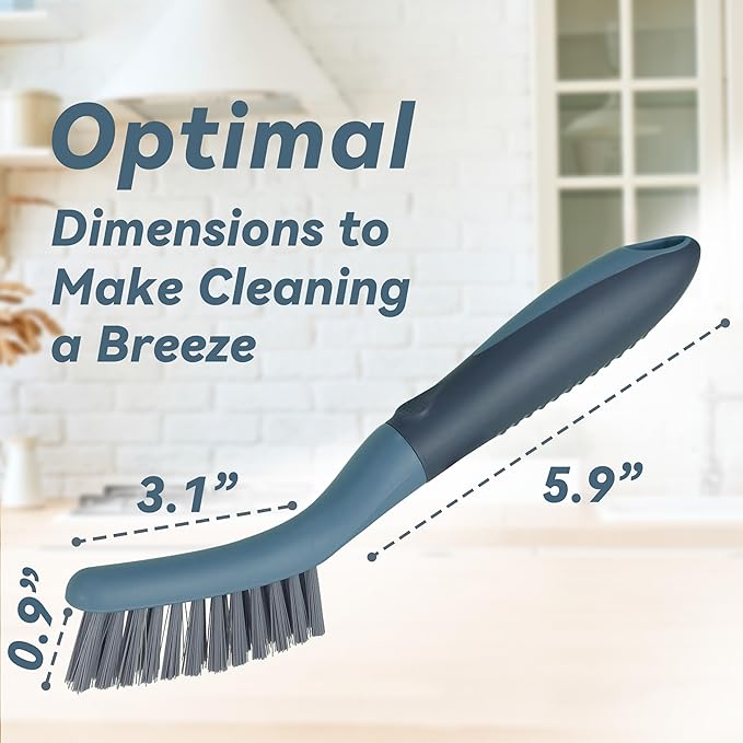 PHYEX 2 Packs Small Brushes for Cleaning, Stiff Bristle Grout Scrub Brushes for - Image 2