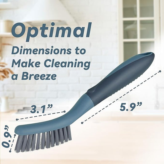 PHYEX 2 Packs Small Brushes for Cleaning, Stiff Bristle Grout Scrub Brushes for - Image 2