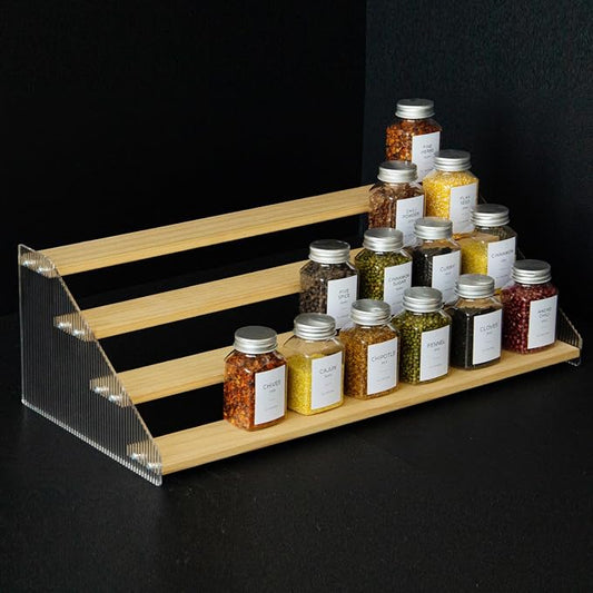 nianfeng Tiered Spice Rack, 4-Tier Spice Pantry Kitchen Cabinet Organizer by nianfeng