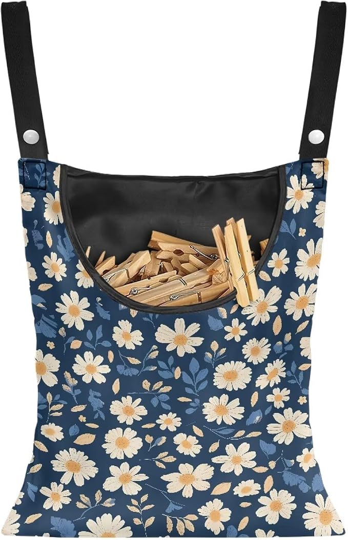 Clothes Pin Hanging Bag with Big Opening Storage Clothes Pins & Mini Clothespins by Unknown