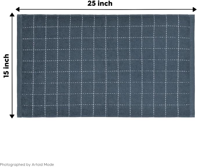 Artoid Mode Checkered Designed Cotton Beige Grey Terry Kitchen Dish Towels - Image 7
