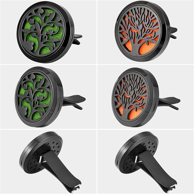 2 Pieces 316L Stainless Steel Car Aromatherapy Essential Oil Diffuser Air - Image 4