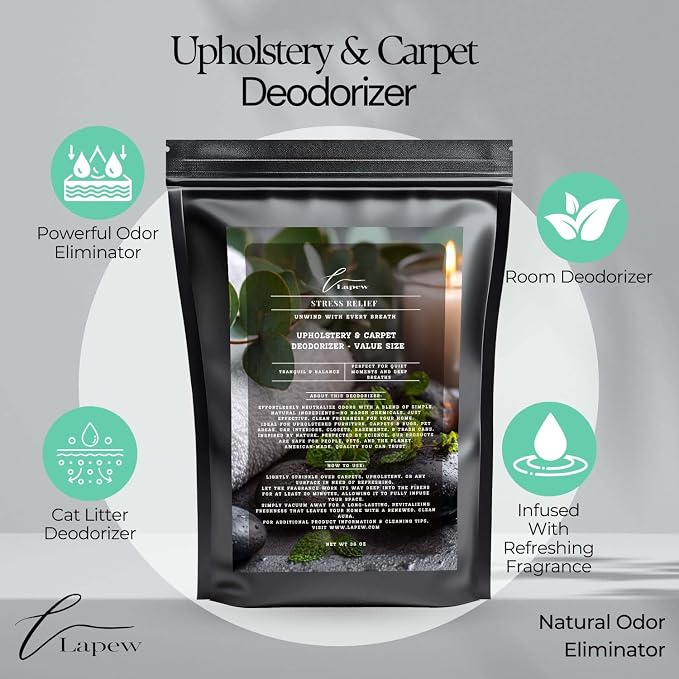 Stress Relief Carpet Freshener Powder Refill 36 oz | Powerful Odor Eliminator - Image 3