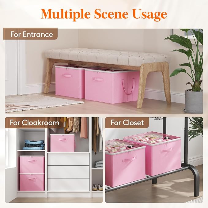 Lifewit Shoe Storage Organizer for Closet Fits 12-16 Pairs, Fabric Large Shoe - Image 8