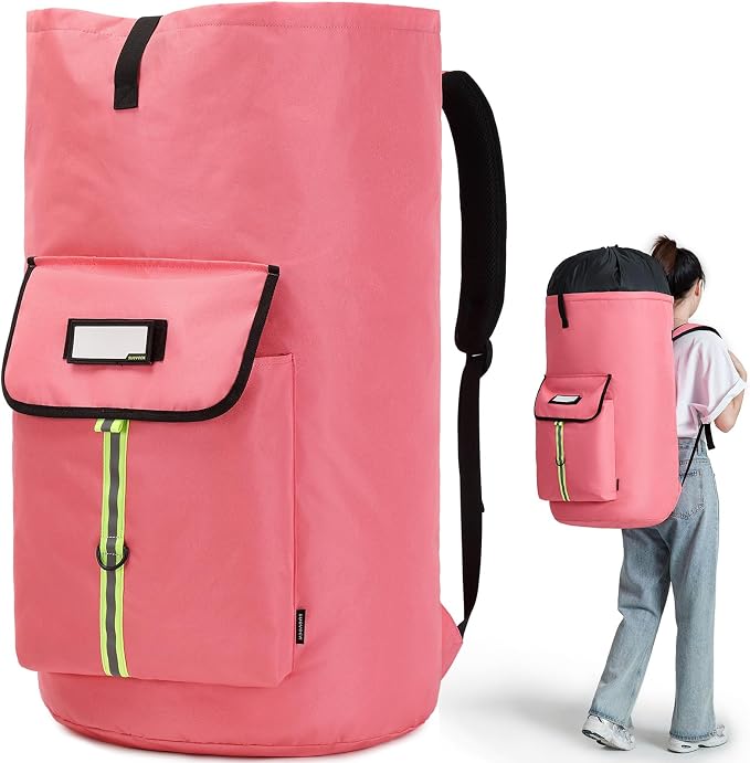 laundry bag backpack, extra-large heavy duty laundry bags, laundry backpack by SUOVOCK
