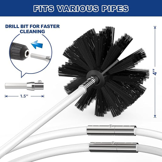 Sealegend 50 Feet Dryer Vent Cleaner Kit/Lint Remover/Fireplace Chimney - Image 2