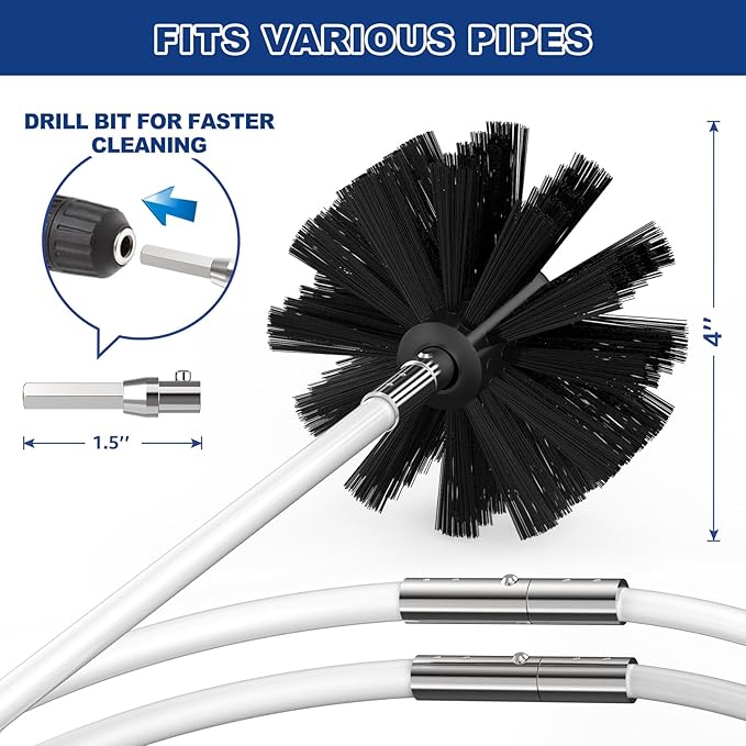 Sealegend 15 Feet Dryer Vent Cleaner Kit/Lint Remover/Upgraded Flexible - Image 2