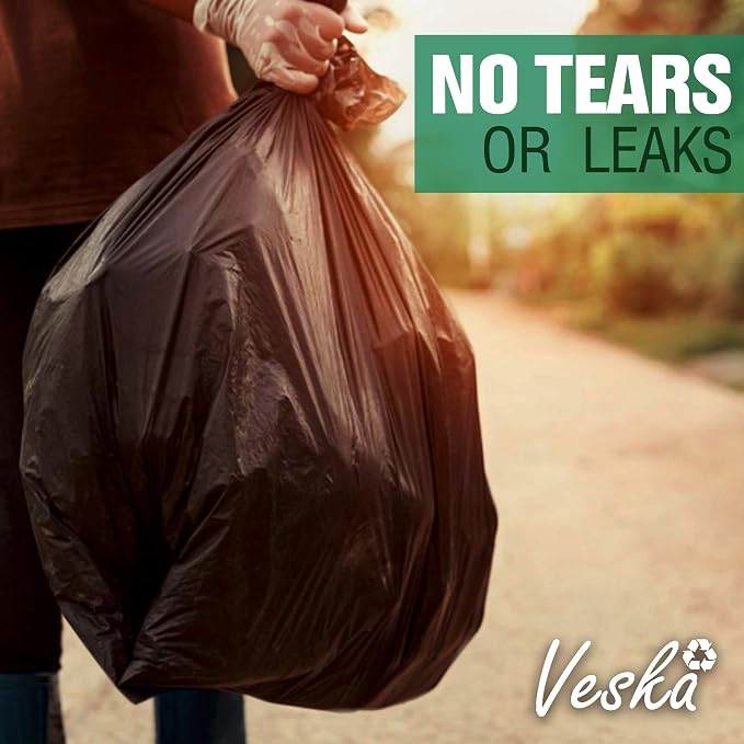 Veska 30-33 Gallon Trash Bags Heavy Duty | 250 Bags Mega-ValuePack | Black - Image 7
